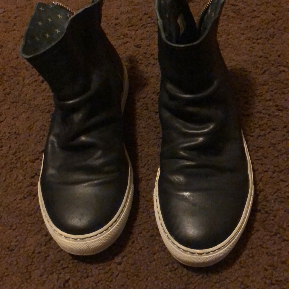 Leather bootie tennis shoes